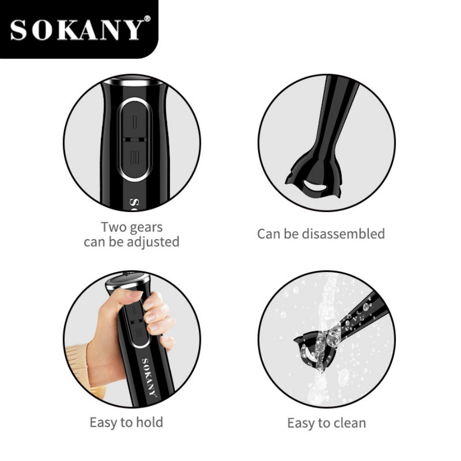 SOKANY SK-1724 Hand Blender 2  - Immersion Hand Blender Set 评论和价格