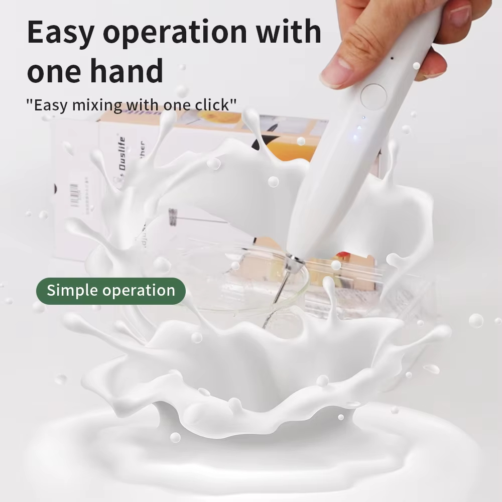 Electric Milk Frother, 3-Speed - Portable Blender Usb Rechargeable 评论和价格